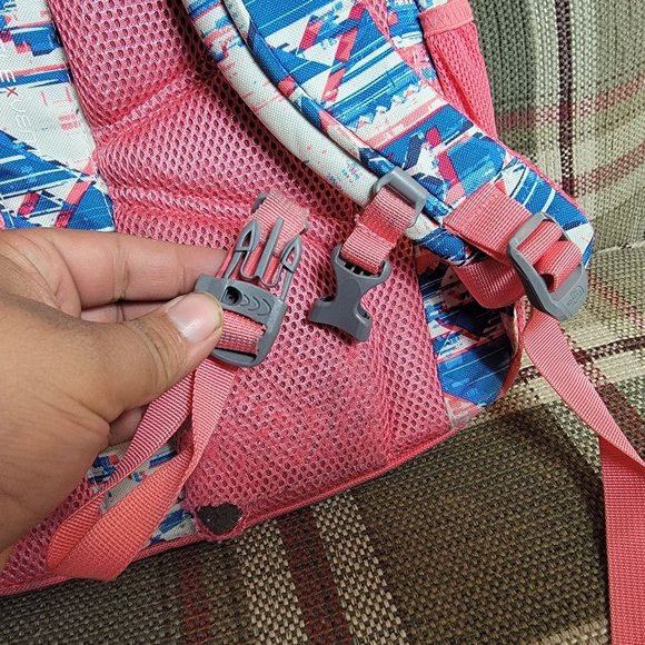 The North Face Jester Womens Pink Backpack Aztec Print Camping Hiking Outdoors - Picture 8 of 13